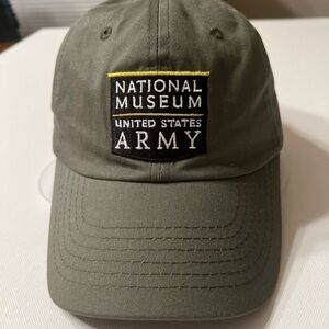 NWOT United States Army National Museum Green‎ Cotton Adjustable Hat Cap (A1)